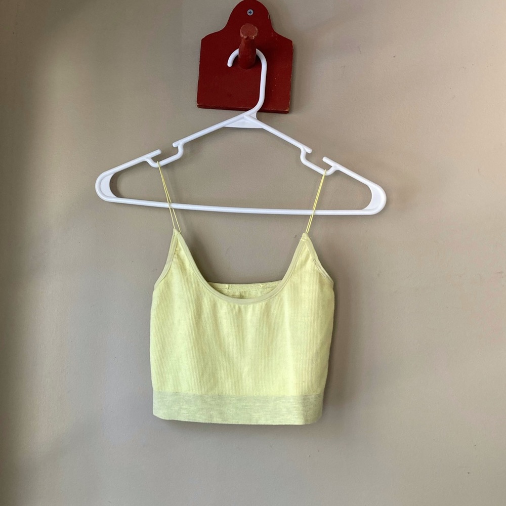 Urban Outfitters Out From Under Yellow Crop Cami Tank Top S
